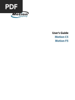 User's Guide: Motion C5 Motion F5