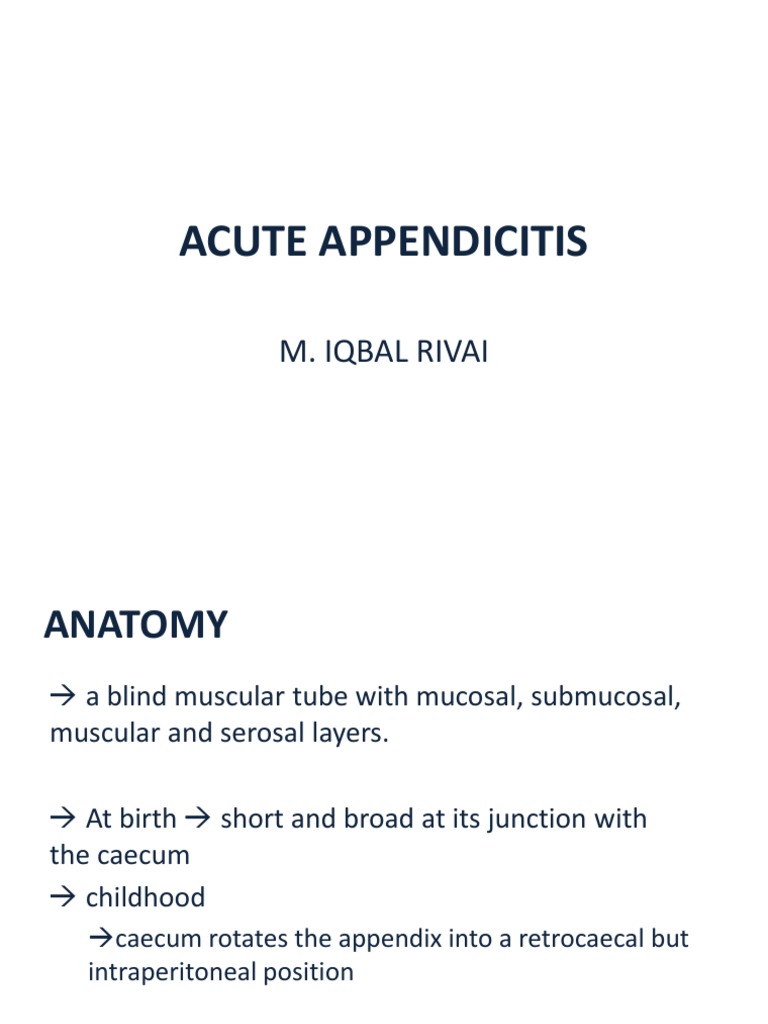 Acute Appendicitis Overview and Treatment | PDF | Gastroenterology ...