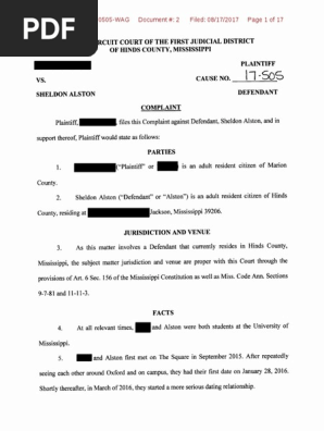 Mississippi Rules Of Civil Procedure >> Alston Civil Case File Redacted Interrogatories Mississippi Rules Of Civil Procedure >> Alston Civil Case File Redacted Interrogatories