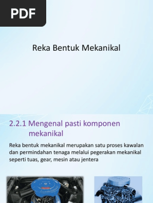 Rbt Tingkatan 2 2 2 Reka Bentuk Mekanikal Presentation Pdf