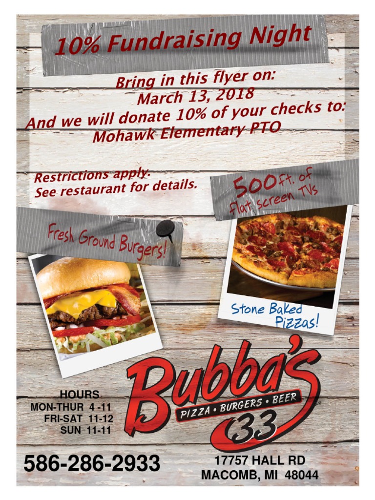 Bubbas 33 Flyer PDF