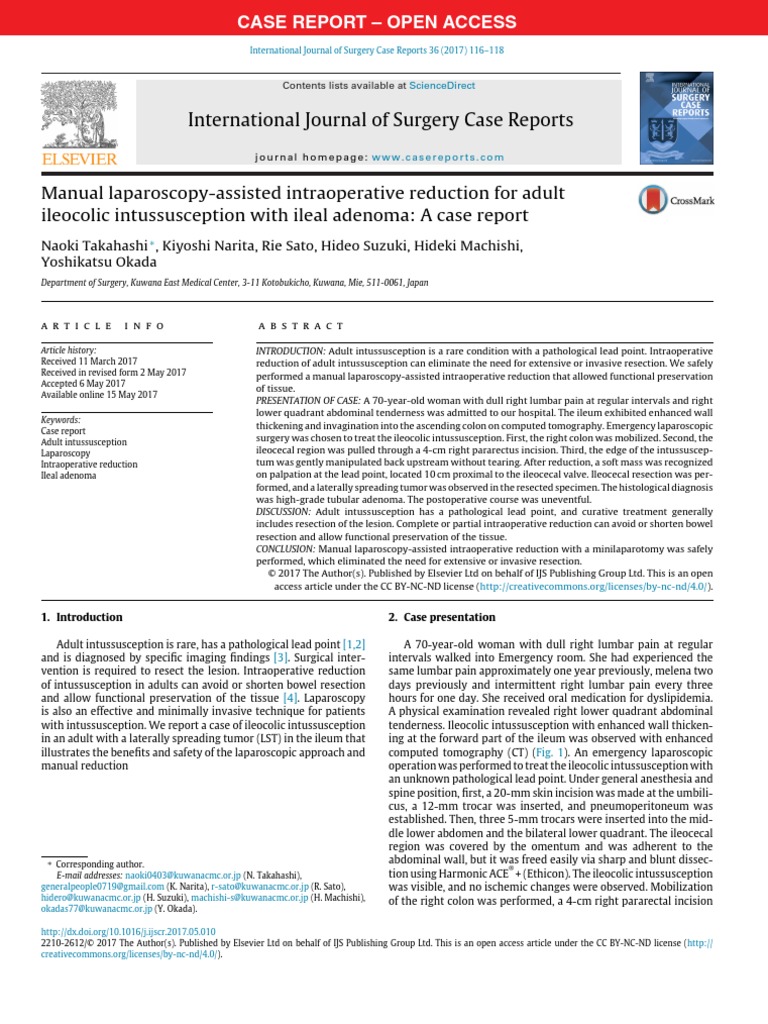 International Journal of Surgery Case Reports PDF Surgery Gastroenterology
