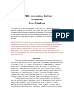 MGT282. International Business Assignment Essay Questions
