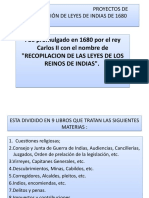 PROYECTOS DE RECOPILACIÓN DE LEYES DE INDIAS DE