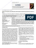 EFFECT OF ORGANIC AND INORGANIC FERTILIZER ON GROWTH AND YIELD OF PADDY CV GR 11