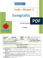 Plan 5to Grado - Bloque 3 Geografía