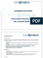 Plano de Estudos - Curso de Direito Processual Civil - Alexandre Câmara
