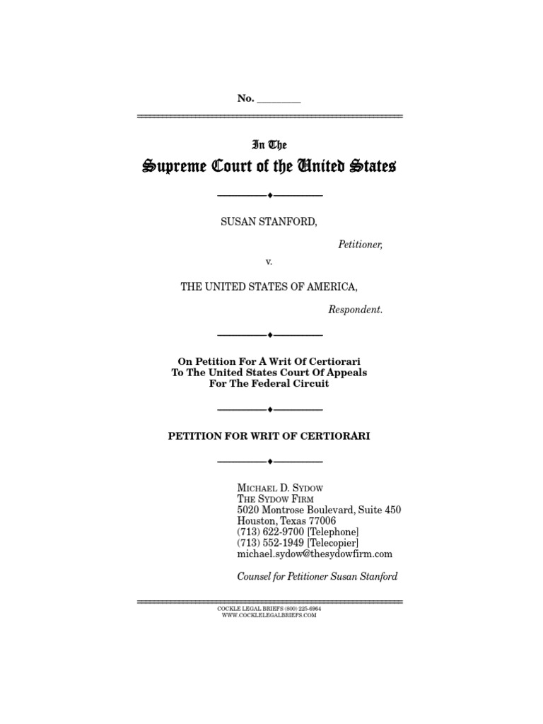 Petition For Writ of Certiorari PDF | PDF | Federal Rules Of Civil ...