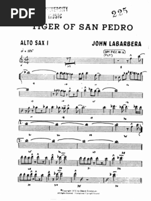Tiger of San Pedro - Full Big Band - Bill Watrous PDF | PDF