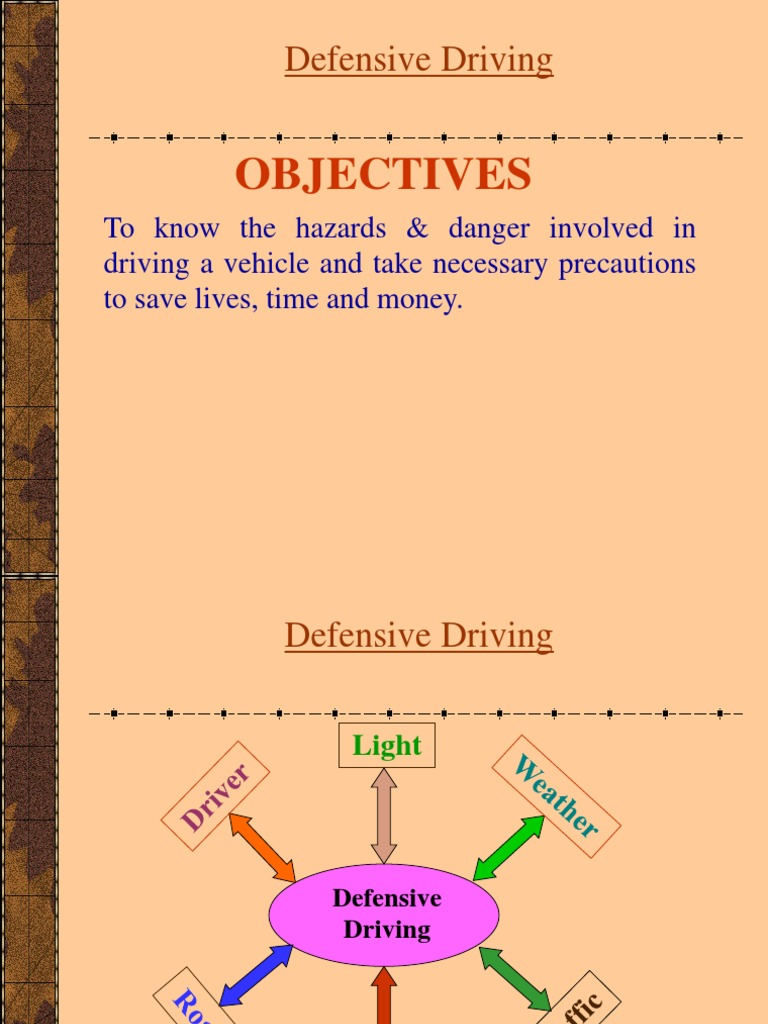 Objectives Defensive Driving PDF Traffic Traffic Collision