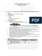 Lembar Kerja Siswa Energi Kinetik