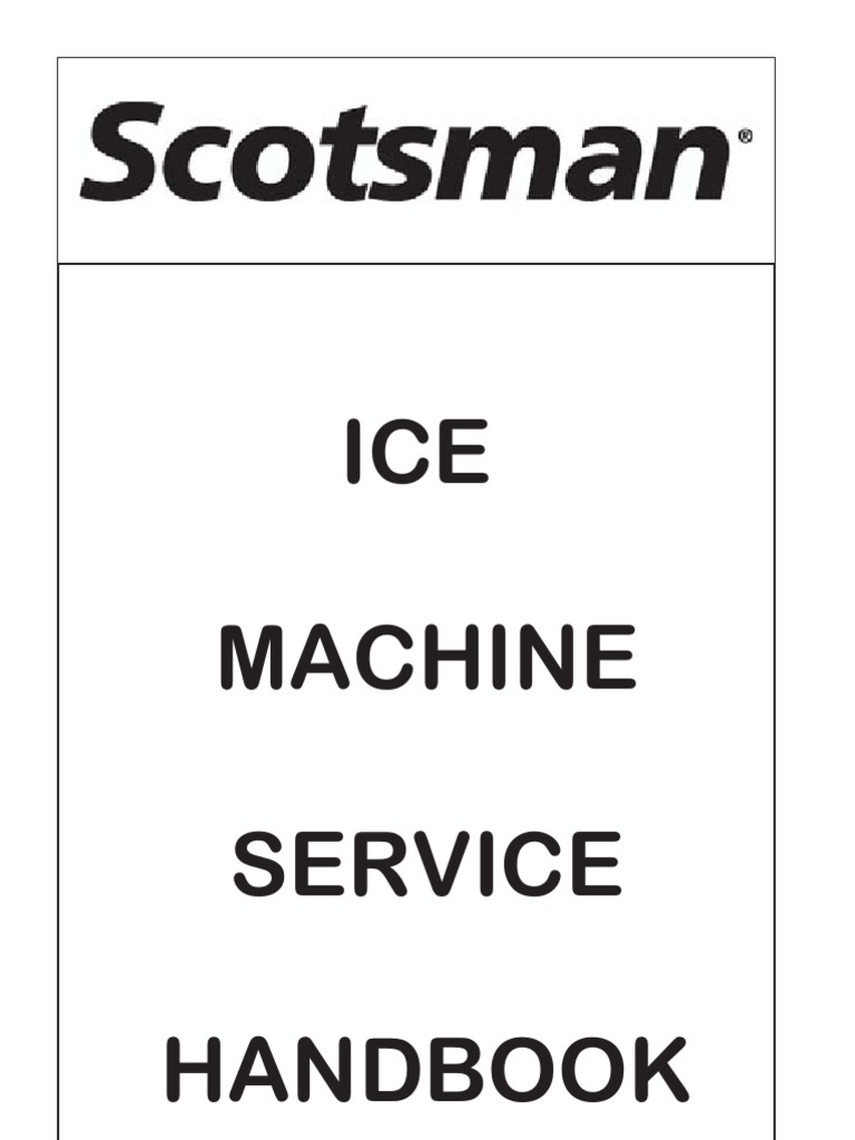 Scotsman Ice Maker Handbook PDF Réfrigération Glace
