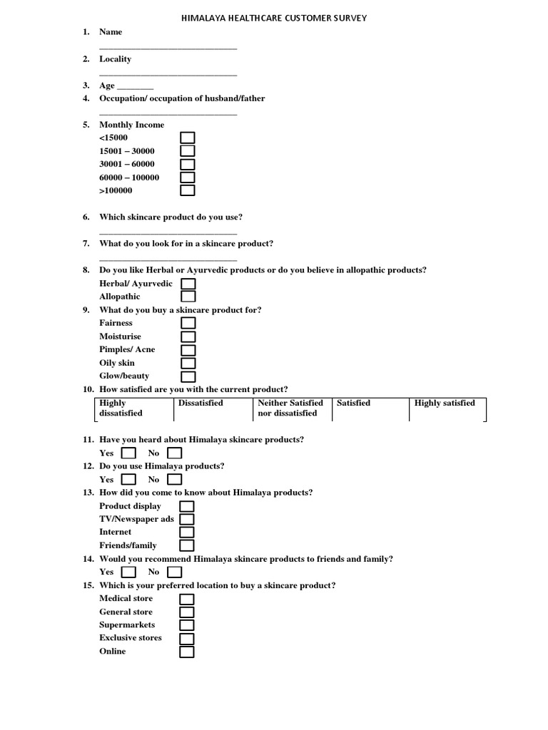 Questionnaire PDF | PDF