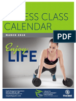 March 2018 Fitness Calendar