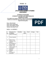 Form - Ii: Institute of Management Studies Ghaziabad