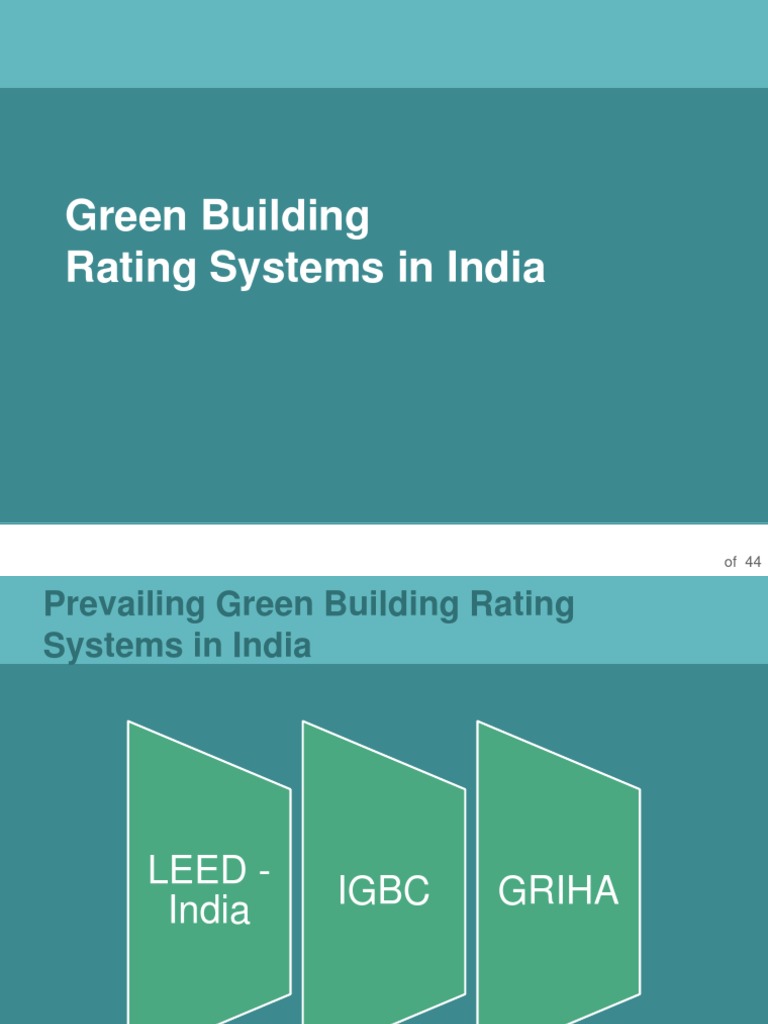 UNIT IV Green Building Rating System in India | PDF | Leadership In ...