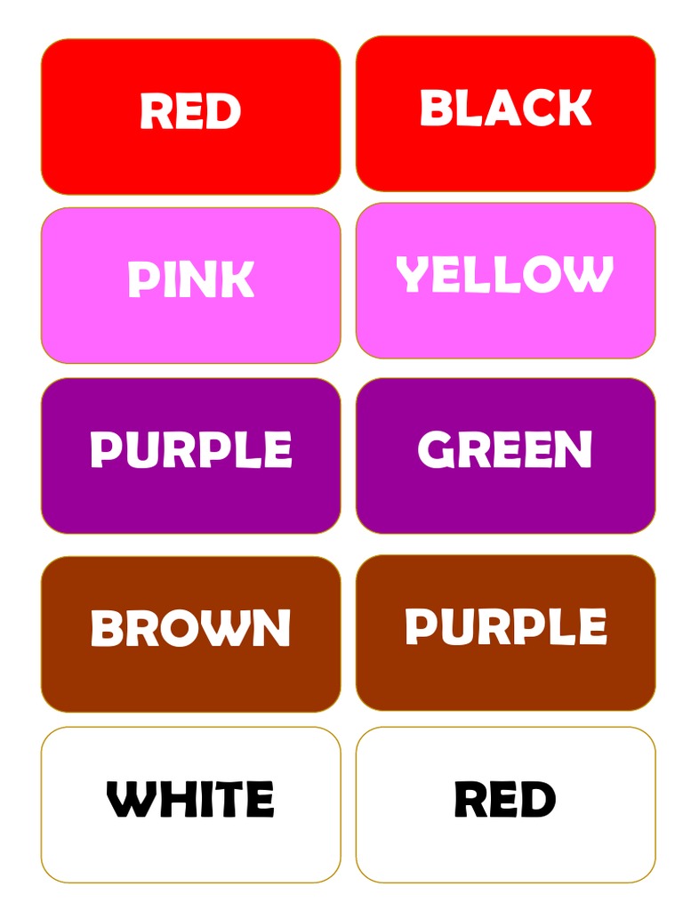 RED Black Pink Yellow Purple Green | PDF