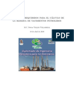 Conceptos requeridos para el cálculo de la reserva de yacimientos petroleros