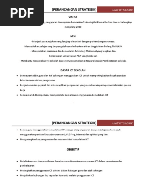 Pelan Strategik Pembestarian Sekolah 2018 2020 Pdf