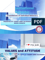 (Foundations of Individual Behavior) : Presented By: Cherry Anne Calomarde Benjie Jungaya