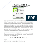 Operasi Matriks Di MS - EXCEL