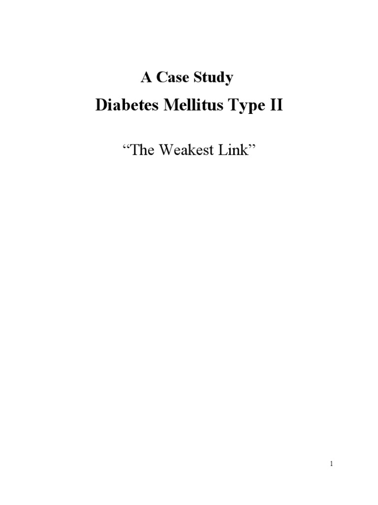 Case Study Diabetes Mellitus PDF Pancreas Insulin