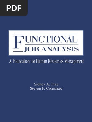 Functional Job Analysis