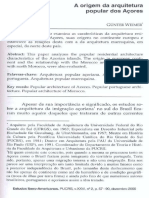 A Origem Da Arquitetura Popular Dos Açores PDF