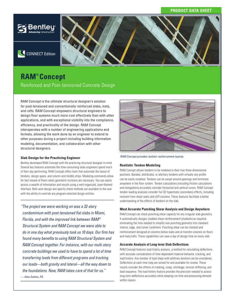 RAM Concept: Advanced Slab Design Tool | PDF | Prestressed Concrete ...
