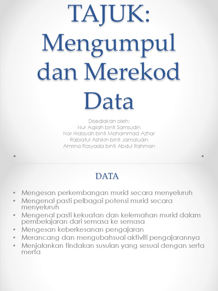 Mengaplikasi Dan Merekod Data | PDF