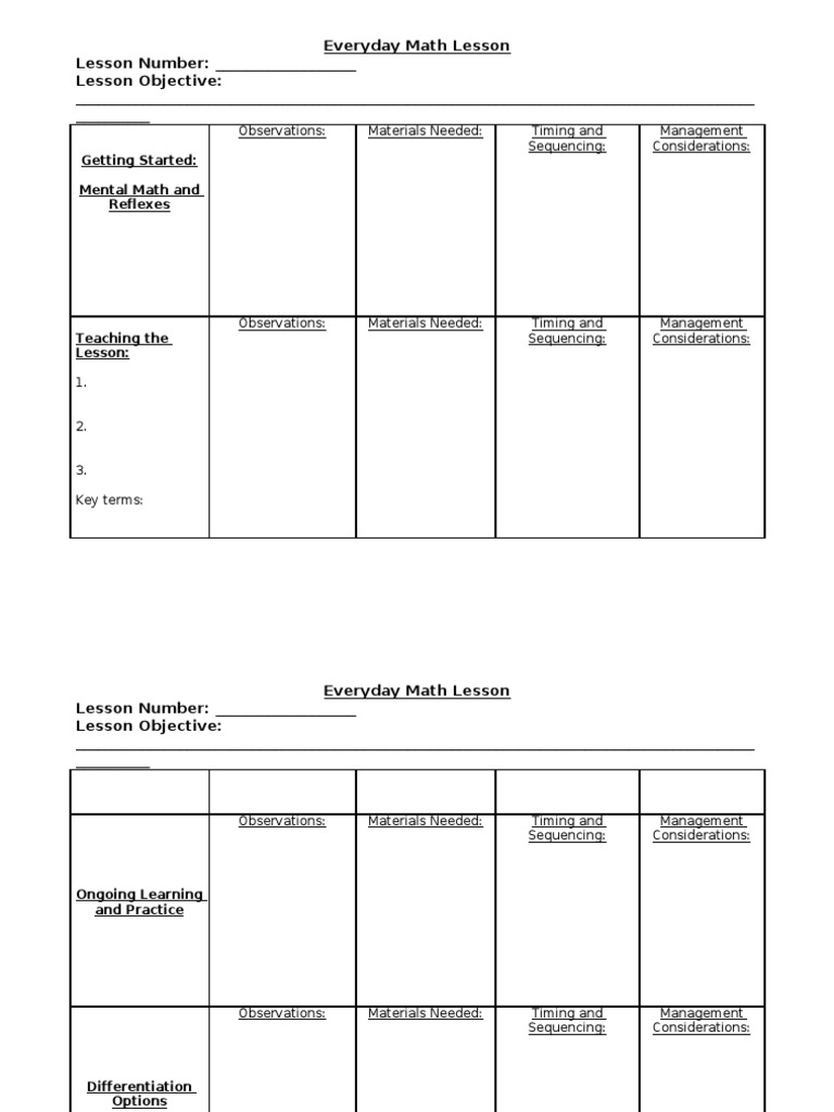 Everyday Math Organizer | PDF | Career & Growth | Business