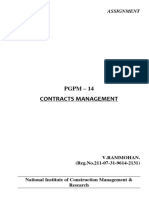 ASSIGNMENT PGPM 14 Contracts Management