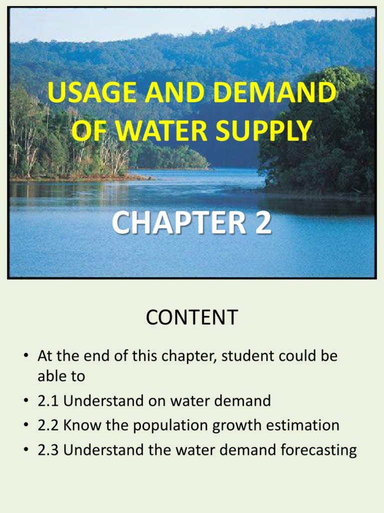 Water Demand Forecasting Methods | PDF | Average | Forecasting