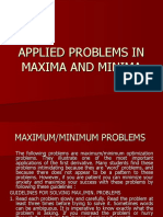 Applied Problems in Maxima and Minima