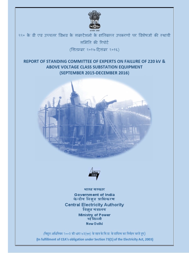 Substation Equipment Failure Report 2015-16 | PDF | Electrical ...