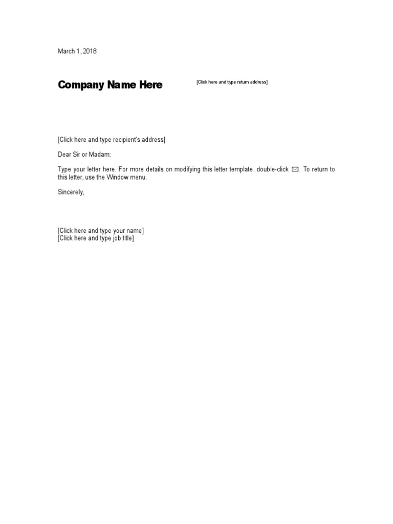 Professional LetterTemplate | PDF