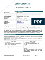 Ethanol Solution: Safety Data Sheet