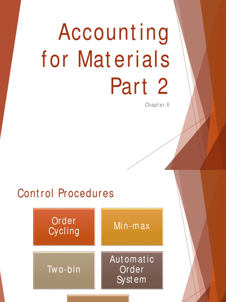 Accounting For Materials PDF Discounts And Allowances Inventory