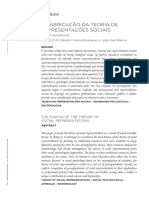 A reconstrução da teoria das representações sociais