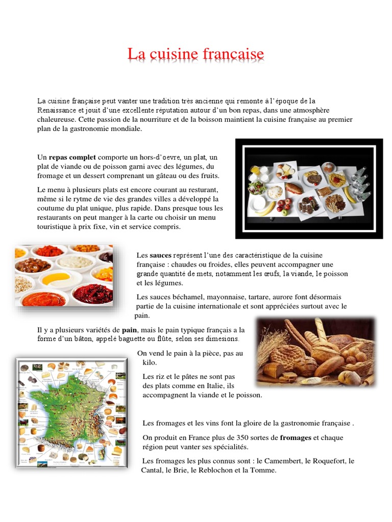 La Cuisine Francaise Pdf Cuisine Francaise Cuisine