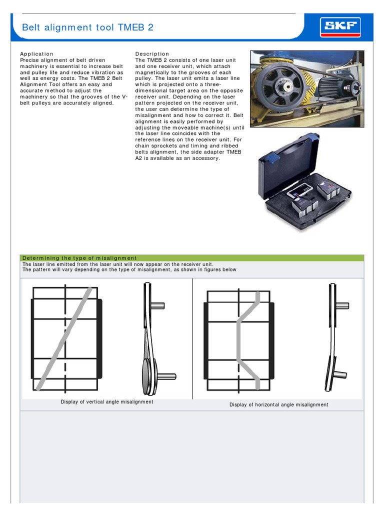 Laser Belt Alignment Tool TMEB 2 PDF Belt (Mechanical) Laser
