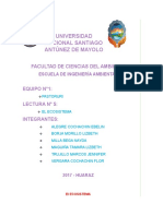 El ecosistema: definición, producción conceptual y conclusiones