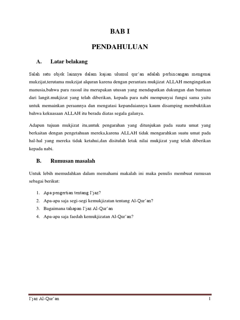 Makalah I Jazul Qur An