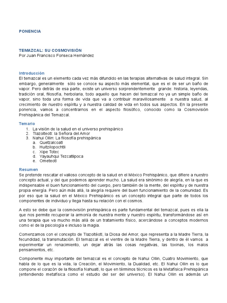 Sobre El Temazcal | PDF | Religión y creencia | Science