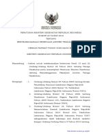 PERATURAN MENTERI KESEHATAN TENTANG PENYELENGGARAAN PEKERJAAN ASISTEN TENAGA KESEHATAN