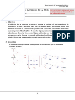 Montaje de Sumadores (1 y 2 Bits)