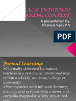 Formal & Informal Learning Context