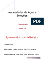 Propriedades Da Água e Soluções