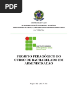 2012 - Projeto Administração IFNMG Pirapora 2011