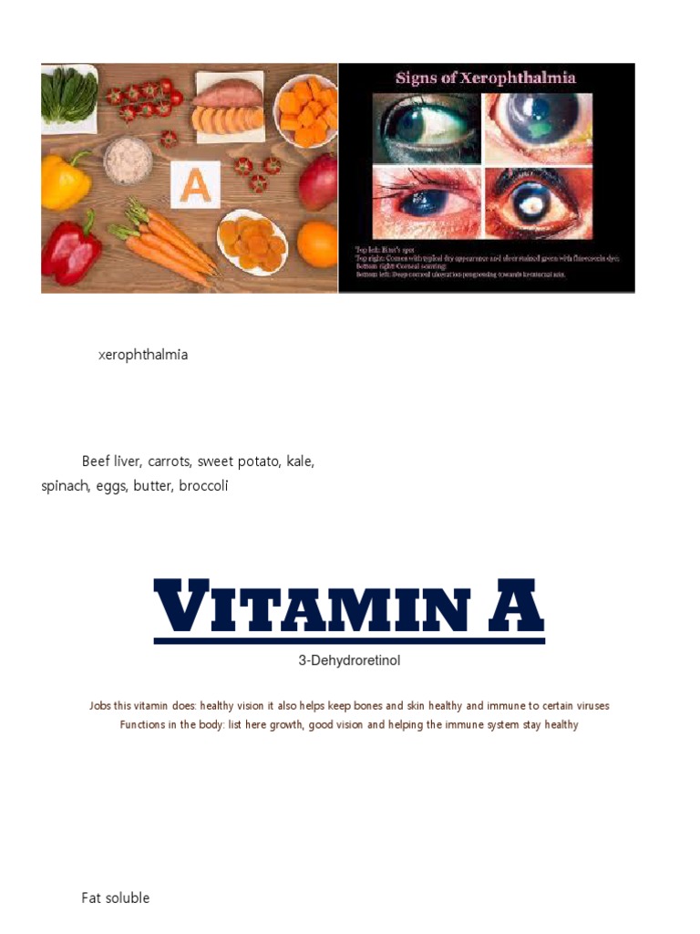 Vitamin A Sources and Benefits | PDF